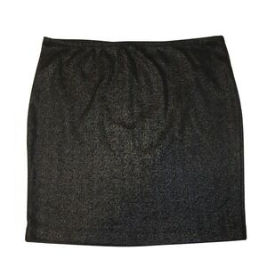 Forever 21‎ Black Sparkle Strapless Tube Top Sz L Metallic Party Going Out